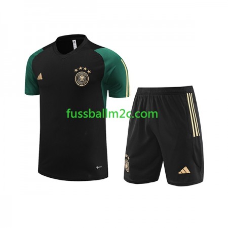Deutschland Kinder Schwarz Trainingsshirts 2023-2024